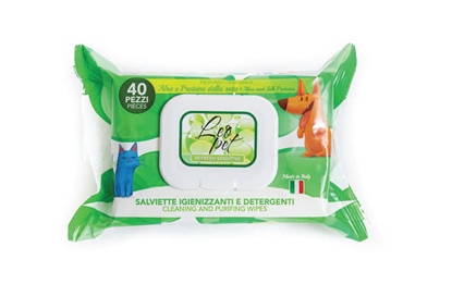 Picture of Leopet Cleansing Aloe & Silk Protein Wipes for Dogs & Cats